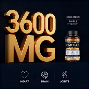 Capsules molles d'huile de poisson de haute mer Oméga-3 personnalisées, bonbons gélifiés à haute concentration d'EPA+DHA, fabricant sous contrat OEM - Product Image 3