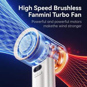 Ventilador de Mano Portátil Recargable USB Inteligente Mini Personalizado al por Mayor con Control Táctil de 3 Velocidades y Logotipo para Uso en Coche y Exteriores - Product Image 5