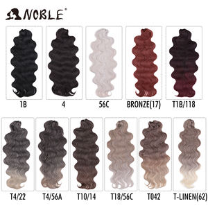 <span class=keywords><strong>Para</strong></span> Noble Hari 24 pulgadas <span class=keywords><strong>para</strong></span> Ombre Blonde Extensiones de <span class=keywords><strong>cabello</strong></span> ondulado de cuerpo largo <span class=keywords><strong>Trenzas</strong></span> de ganchillo <span class=keywords><strong>para</strong></span> mujer Tejido de <span class=keywords><strong>cabello</strong></span> <span class=keywords><strong>falso</strong></span> de alta temperatura - Product Image 2
