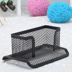 Black Metal Mesh Office Desktop Business Card & <b>Note</b> Holder - Product Image 1