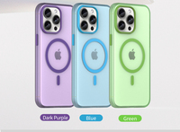 Coque de téléphone portable magnétique givrée multicolore pour femme, compatible iPhone 12 13 14 15 16 17 Pro Max, étui de luxe antichoc