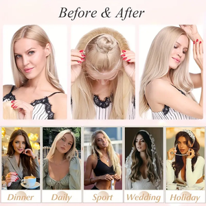 Estensioni per Capelli Halo con Tagli Diversi, Lucidi e Rapidi da Applicare, Stile Carino e Capelli Lunghi, Prezzo di Fabbrica Più Popolare - Product Image 2