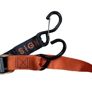 Sangles de remorque de haute qualité certifiées SGS, largeur 3,8 cm, <span class=keywords><strong>sangle</strong></span> en polyester, <span class=keywords><strong>sangle</strong></span> de fixation pour <span class=keywords><strong>moto</strong></span>, sangles d'arrimage de cargaison, OEM/ODM - Product Image 2