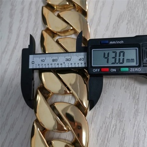 <span class=keywords><strong>Bully</strong></span> Heavy Duty Acier Inoxydable 43mm Cubain Lien Chaîne <span class=keywords><strong>Collier</strong></span> De Chien Plaqué Or Chaînes <span class=keywords><strong>Collier</strong></span> <span class=keywords><strong>Pour</strong></span> Animaux De Compagnie - Product Image 2