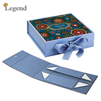 Caja de Regalo de Cartón de Lujo con Logotipo Personalizado para Cosméticos, Caja de Regalo Magnética Plegable con Cinta
