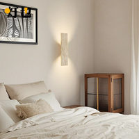 Lampe murale vintage Wabi-Sabi en pierre pour chambre à coucher, style crème, éclairage design haut et bas pour salon, couloir et escalier