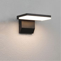 Appliques murales extérieures LED modernes 24W 180 °   Lampe murale extérieure LED en aluminium 3000K, étanche IP65, à tête réglable, pour porche