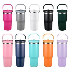 Gobelet de voyage portable en acier inoxydable avec poignée, tasse isotherme à double paroi de 20 oz pour voiture et bureau - Product Image 5