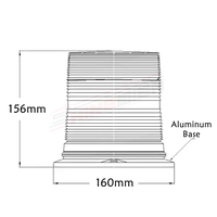 Shinemien KM-07 12V 24V Xenon Stroboskop-Warnleuchte Gelb 360° 6-Modus Blinklicht Notfall-Sicherheitslampe Gabelstapler 55W Aluminium