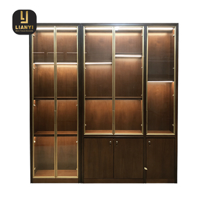 Vitrine murale pour tabac et vin avec étagères réglables, façade en verre éclairée par LED pour une meilleure visibilité en magasin - Product Image 6