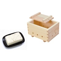 Moule à tofu domestique Boîte à tofu détachable Outil de cuisine pour la fabrication de tofu maison en bois de pin