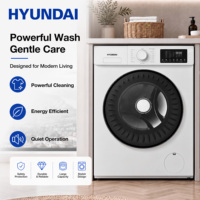 HYUNDAI 8kg Front Loader Washing Machine with Direct Drive Motor 1400rpm Fully Automatic Clothes Washer 16 Programs for Home