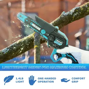 Mini <span class=keywords><strong>scie</strong></span> à chaîne à batterie <span class=keywords><strong>Petite</strong></span> <span class=keywords><strong>scie</strong></span> à chaîne <span class=keywords><strong>électrique</strong></span> avec moteur puissant <span class=keywords><strong>pour</strong></span> tailler les arbres, <span class=keywords><strong>couper</strong></span> les <span class=keywords><strong>branches</strong></span> - Product Image 4