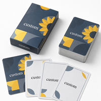 Cartes à jouer promotionnelles personnalisées pour événements professionnels, avec pelliculage mat et vernis sélectif UV, idéales pour la réseautage et les cadeaux d'entreprise
