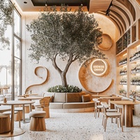 Aménagement intérieur de café, comptoirs de bar à café, vitrines pour salon de thé, présentoirs en verre, personnalisation complète de la pièce, décoration de magasin