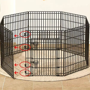 FishPrincess Offre Spéciale chien Cages grand fil métallique Durable pliable verrouillable anodisé rond caisse ceinture boîte boutique affichage maisons pour animaux de compagnie - Product Image 1