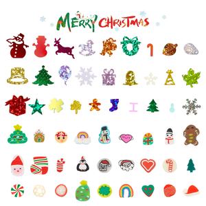 HENGXIN Paillettes cosmétiques de haute qualité 7MM Laser Multicolore Noëls Grands flocons de neige pour charmes d'ongles Slime Filler DIY - Product Image 6