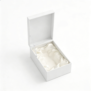 Caja de Regalo Rígida de Lujo para Perfume Personalizado, con Tapa Magnética Abatible e Inserto de Seda para Botella de 100 ml, Estampado Dorado, OEM - Product Image 3
