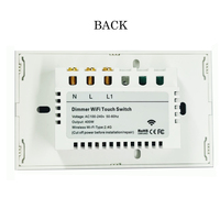 120 US Smart Light Dimming Switch prend en charge Alexa et Google Assistant 2.4Ghz WiFi Light Switch Commutateur de fonction de gradation numérique