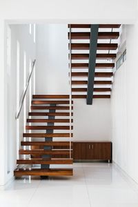 Escaliers intérieurs en bois personnalisés Escaliers modernes à simple/double poutre Mono Steel Stringer Flight <span class=keywords><strong>Escalier</strong></span> en bois massif - Product Image 5