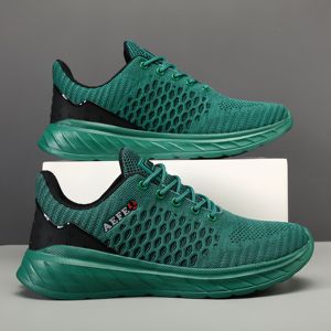 ผ้ายืดหยุ่นรองเท้ากีฬาตาข่ายระบายอากาศได้ดีรองเท้าวิ่งบนถนนของผู้ชายแบบผูกเชือกต่ำ<span class=keywords><strong>รองเท้า</strong></span>กีฬาน้ำหนักเบาระบายอากาศได้ดี - Product Image 3