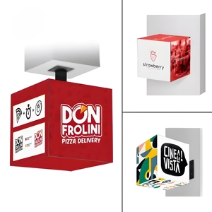 TOPvision Publicité Logo Signe Numérique Signalisation Haute Définition Extérieure <span class=keywords><strong>Multi</strong></span> Face Vidéo Signalisation Magique Led Cube Écran D'affichage - Product Image 2