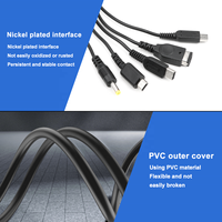 Câble de charge USB filaire 5 en 1 I-zclive pour DS Lite/Wii U/New 3DS - Conducteur en cuivre pur