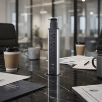 Schreibtischmontierte Pop-up-Steckdose, Australischer Standard 3-fach Steckdose mit USB-Ladegerät, 250V 10A, SAA-Zertifiziert