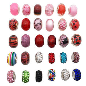 <span class=keywords><strong>Perles</strong></span> d'espacement en verre de Murano, 30 pièces par <span class=keywords><strong>lot</strong></span>, <span class=keywords><strong>perles</strong></span> à <span class=keywords><strong>gros</strong></span> trous pour Bracelets, chaînes serpent européennes, livraison gratuite - Product Image 2