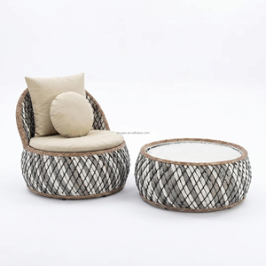 Ensemble de <span class=keywords><strong>salon</strong></span> de <span class=keywords><strong>jardin</strong></span> moderne et durable en rotin tressé avec chaises longues et coussins confortables - Product Image 2
