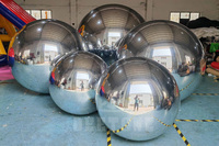 Ballon sphérique gonflable géant en PVC réfléchissant argenté personnalisé pour la décoration de mariages, de fêtes et d'événements
