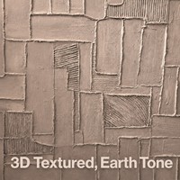 Peinture abstraite artisanale sur toile neutre, beige et marron, blocs verticaux, texture Wabi-Sabi, art mural pour la décoration intérieure du salon