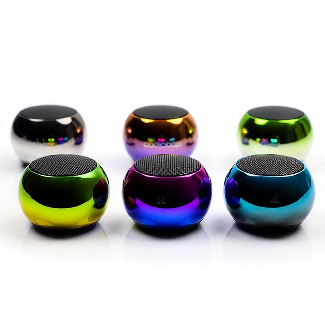 Pocket-Sized Portable Mini Wireless for 5.3 Electroplated Metal Spherical Speaker 5W Full-Range Driver