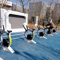 Salle de divertissement et de loisirs pour jeux vidéo : Vélo cinétique IA, salle de cyclisme virtuel, pédalage interactif multijoueur et compétitif en extérieur