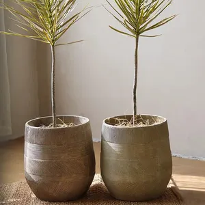 Vasos de plantas de concreto, vasos para plantas com estilo nórdico moderno para jardim