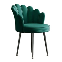 Chaise de salle à manger ou de maquillage de style nordique en velours, design moderne et luxueux, accoudoirs rembourrés doux, siège en mousse haute élasticité, mobilier pour la maison
