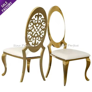 Wholesale Custom Stainless Steel Hall Reception Event Venue <b>Chair</b> White PU Cushion <b>Stackable</b> Banquet <b>Dining</b> <b>Chair</b> - Product Image 2