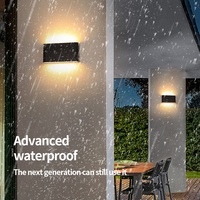 Applique murale LED moderne 12W en aluminium moulé sous pression avec diffuseur en polycarbonate, pour extérieur, alimentation 240V/220V AC, angle de faisceau réglable, utilisation en jardin, étanche