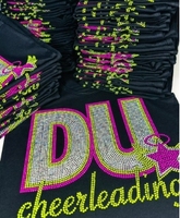 Transfert thermocollant personnalisé en strass extensibles, effet bling, pour maman de danseuse, avec paillettes thermocollantes, écologique, sans nickel, en cristal, pour t-shirts et articles de sport