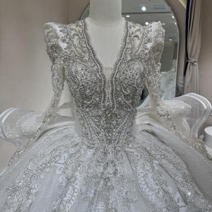 Jancember DW0167 Beautiful V-Neck Customized <b>Plus</b> <b>Size</b> <b>Dresses</b> For Women's <b>Wedding</b> - Product Image 4