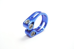 Collier de selle de précision en alliage 6061 S-56, alésage 31,8 mm, hauteur 13,5 mm, vis M5x20, anodisé sur mesure pour VTT, BMX et vélos de route - Product Image 3