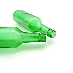 Garrafa de vidro Soju Cor Verde em estoque Garrafas Soju Coreia 360ml Verde