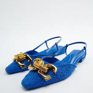 2023 OEM ODM New Summer Design Ankle Strap Close Toe Block Heels Sandales Femme For Women And Ladies Shoes Heeled Sandals