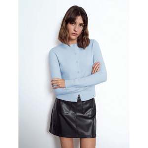 Cardigan à manches longues boutonné pour femme, couleur beige, en tricot doux, taille S - Product Image 3