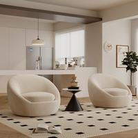 Canapé individuel nordique moderne et minimaliste pour salon, fauteuil de détente style crème, tendance des influenceurs