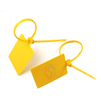 Sceau de sécurité en plastique réglable SK4001P, anti-effraction, à serrage progressif, avec grande étiquette pour la logistique et les colis e-commerce
