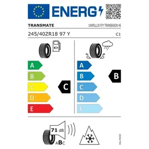 Neumático Exterior para Todas las Estaciones Transmate TRANSEASON 4S 245/40 R18 97Y XL M+S - Product Image 3