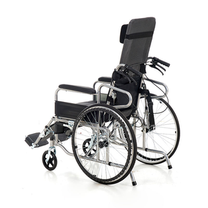 卸売ベストセラーKANG LUO JI炭素鋼軽量調整可能フットレストシート手動式便器付き車椅子CE認証45cm - Product Image 3