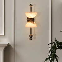 Lampe murale LED en marbre naturel espagnol, moderne, à intensité variable, télécommandée, pour la maison et le bureau, éclairage en pierre d'albâtre, garantie de 3 ans