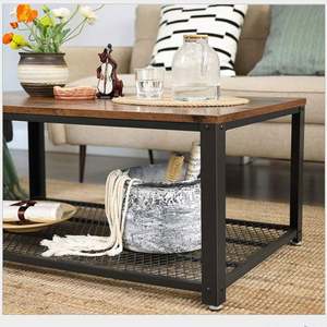 Tavolo Centrale in Stile <span class=keywords><strong>Vintage</strong></span> Americano Semplice e Retrò, <span class=keywords><strong>Scrivania</strong></span> con Contenitore in Legno e <span class=keywords><strong>Metallo</strong></span> Marrone Retrò - Product Image 4